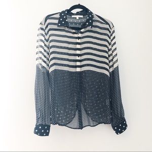 anthropologie | burning torch button down